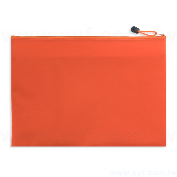 雙層拉鍊袋-牛津布材質加尼龍網格W34xH24cm-單面單色印刷_1